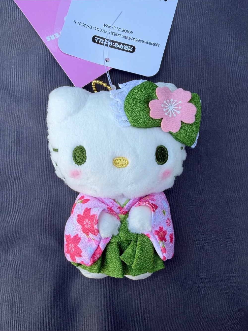 Sanrio Strawberry Matcha Hello Kitty with kimono outfits Plush/Keychain